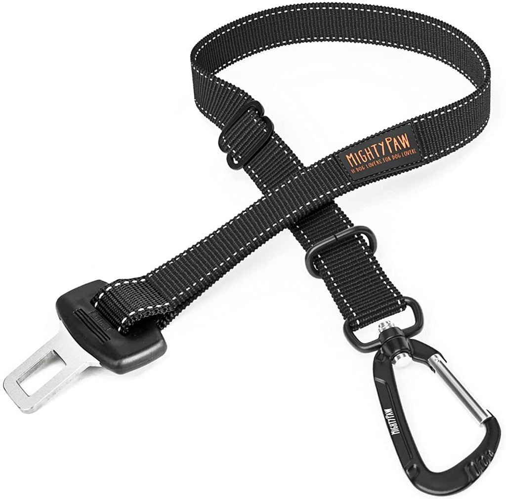 Ultimate Dog Car Seat Belt | Premium Universal Pet Safety Harness with Adjustable Length and Heavy-Duty Metal Hardware for Maximum Security (Black)