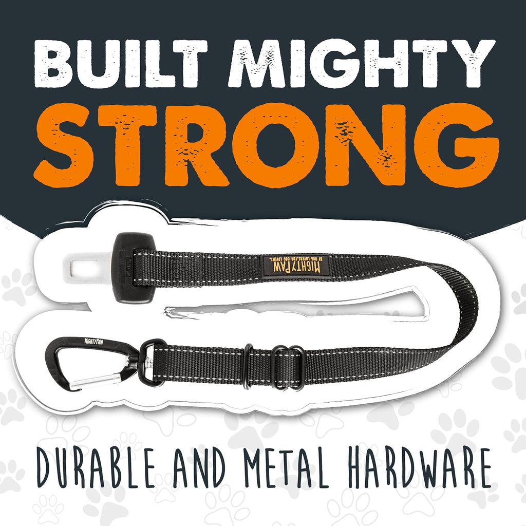 Ultimate Dog Car Seat Belt | Premium Universal Pet Safety Harness with Adjustable Length and Heavy-Duty Metal Hardware for Maximum Security (Black)