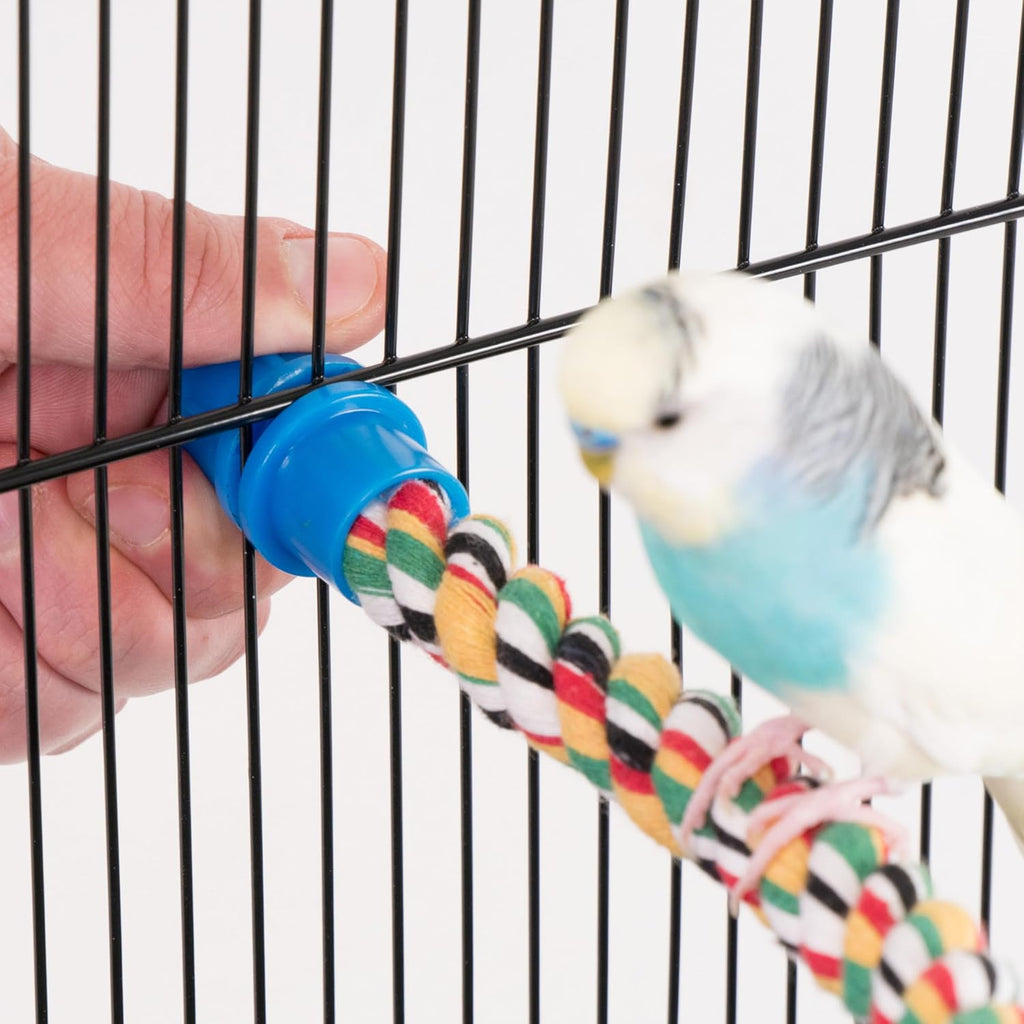 Transform Your Bird's Habitat with the Vibrant 21" Flexible Rope Perch – Perfect for Small and Medium Birds!