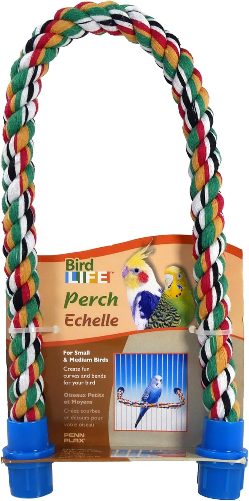 Transform Your Bird's Habitat with the Vibrant 21" Flexible Rope Perch – Perfect for Small and Medium Birds!